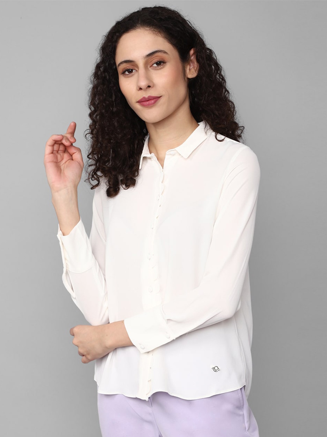 

Allen Solly Woman Opaque Casual Shirt, White