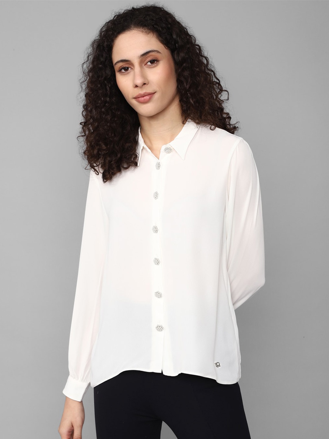 

Allen Solly Woman Opaque Casual Shirt, White