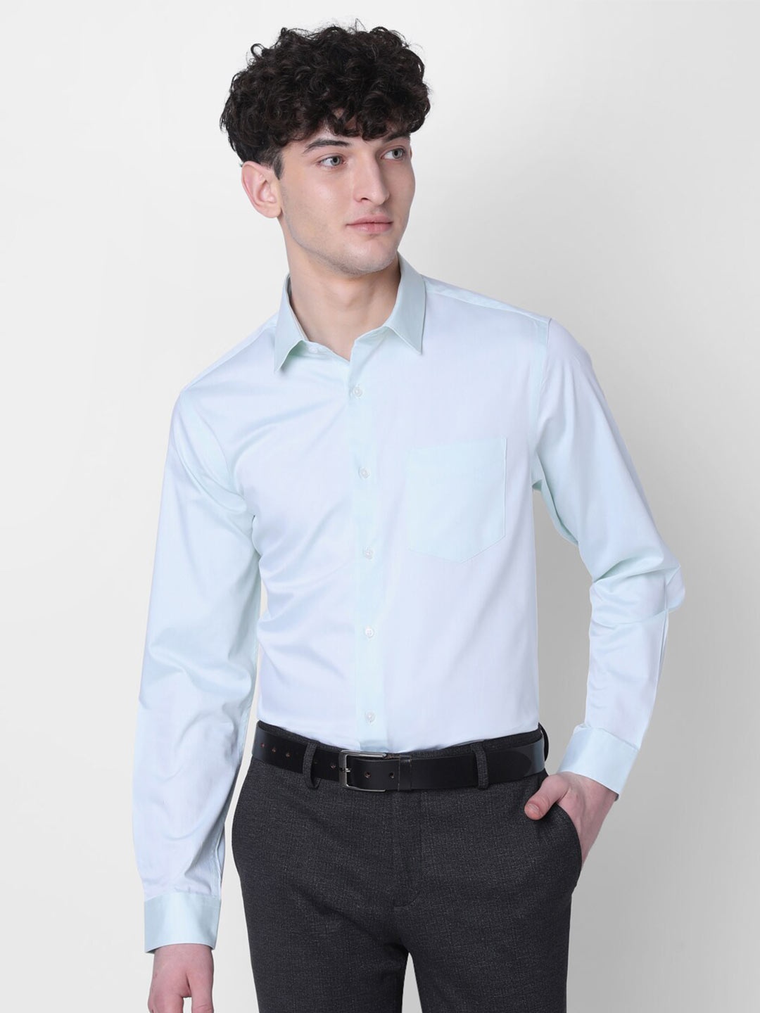 

J Hampstead Classic Slim Fit Cotton Formal Shirt, Blue