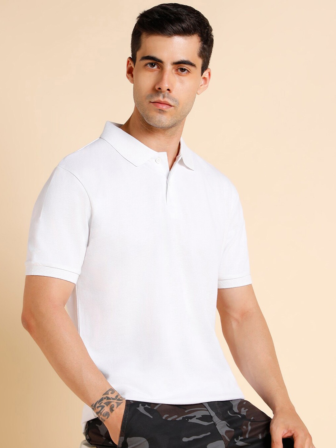 

Dennis Lingo Polo Collar Slim Fit Cotton T-Shirt, White