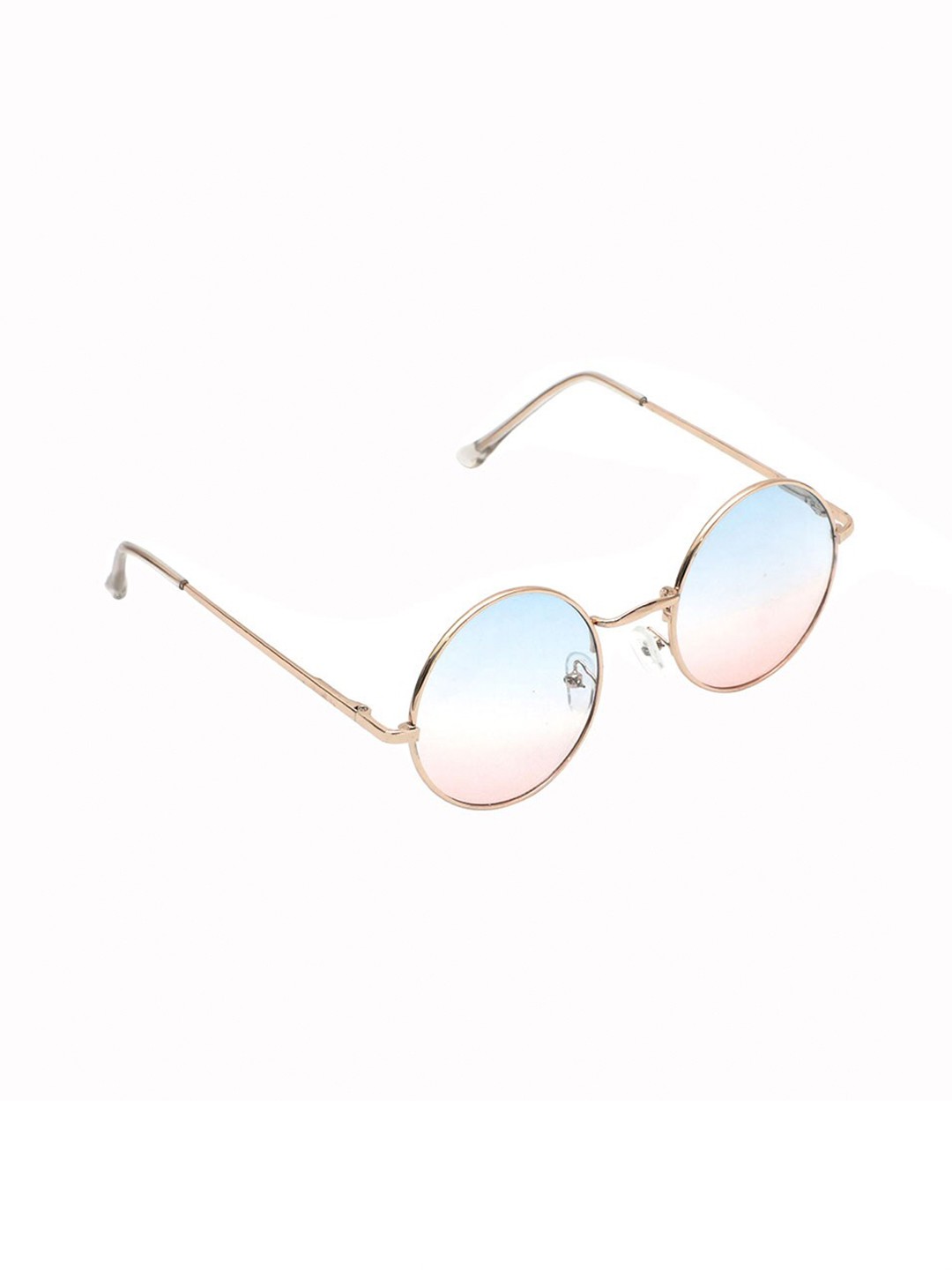 

Spiky Kids Full Rim Round Sunglasses with UV Protected Lens SWI_Gld_Blu, Blue