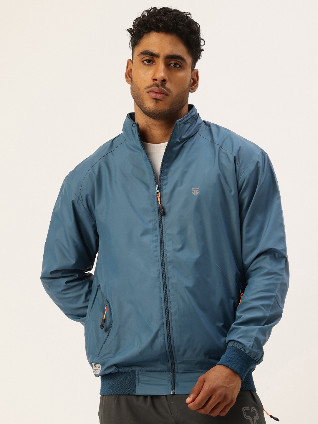 

Sports52 wear Mock Collar Training Bomber Jacket, Blue