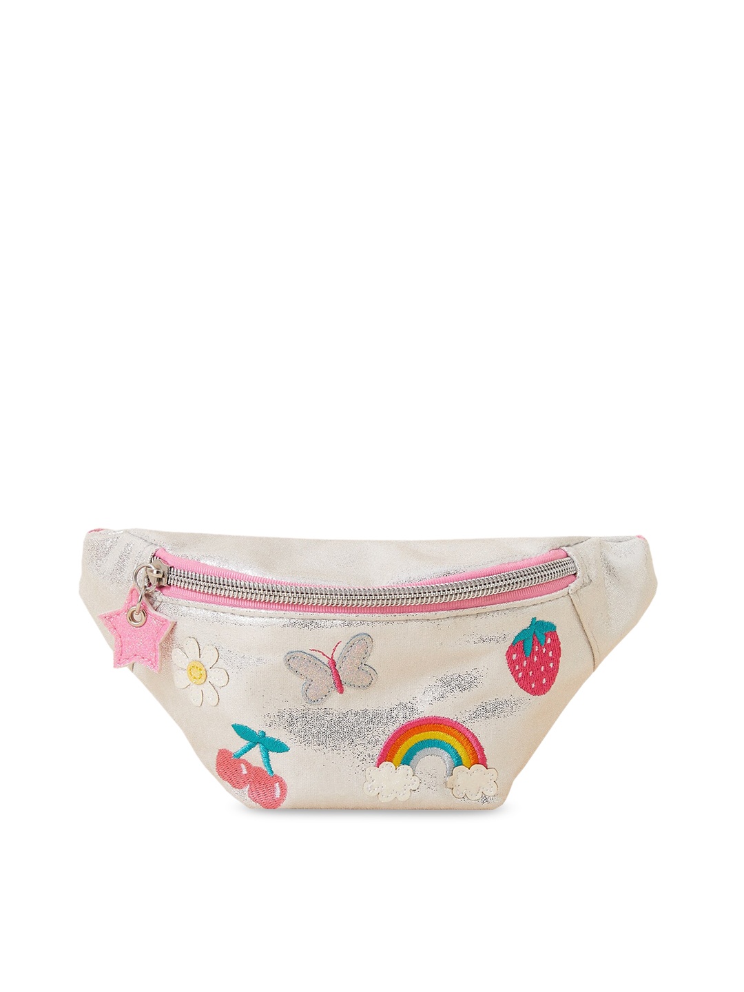 

Accessorize London Rainbow Waist Pouch, Silver