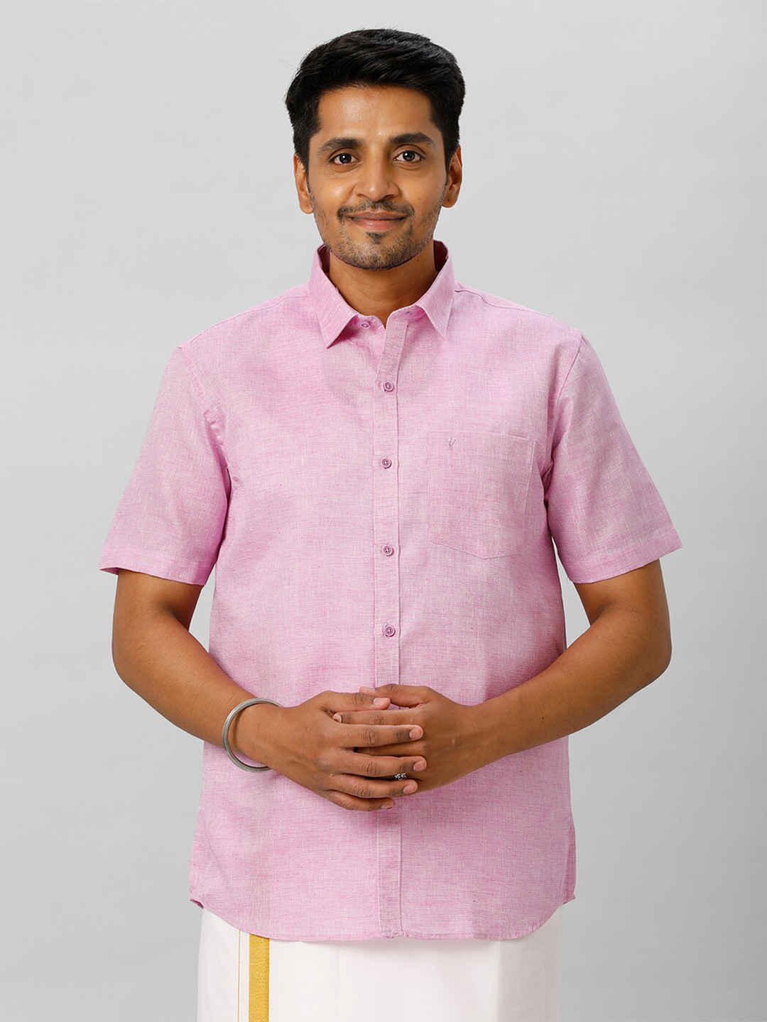 

Ramraj Spread Collar Casual Shirt, Pink