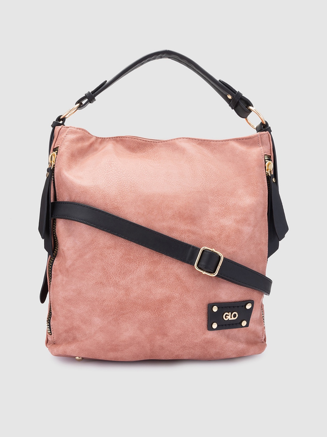 

Globus Taupe & Black Structured Handheld Bag