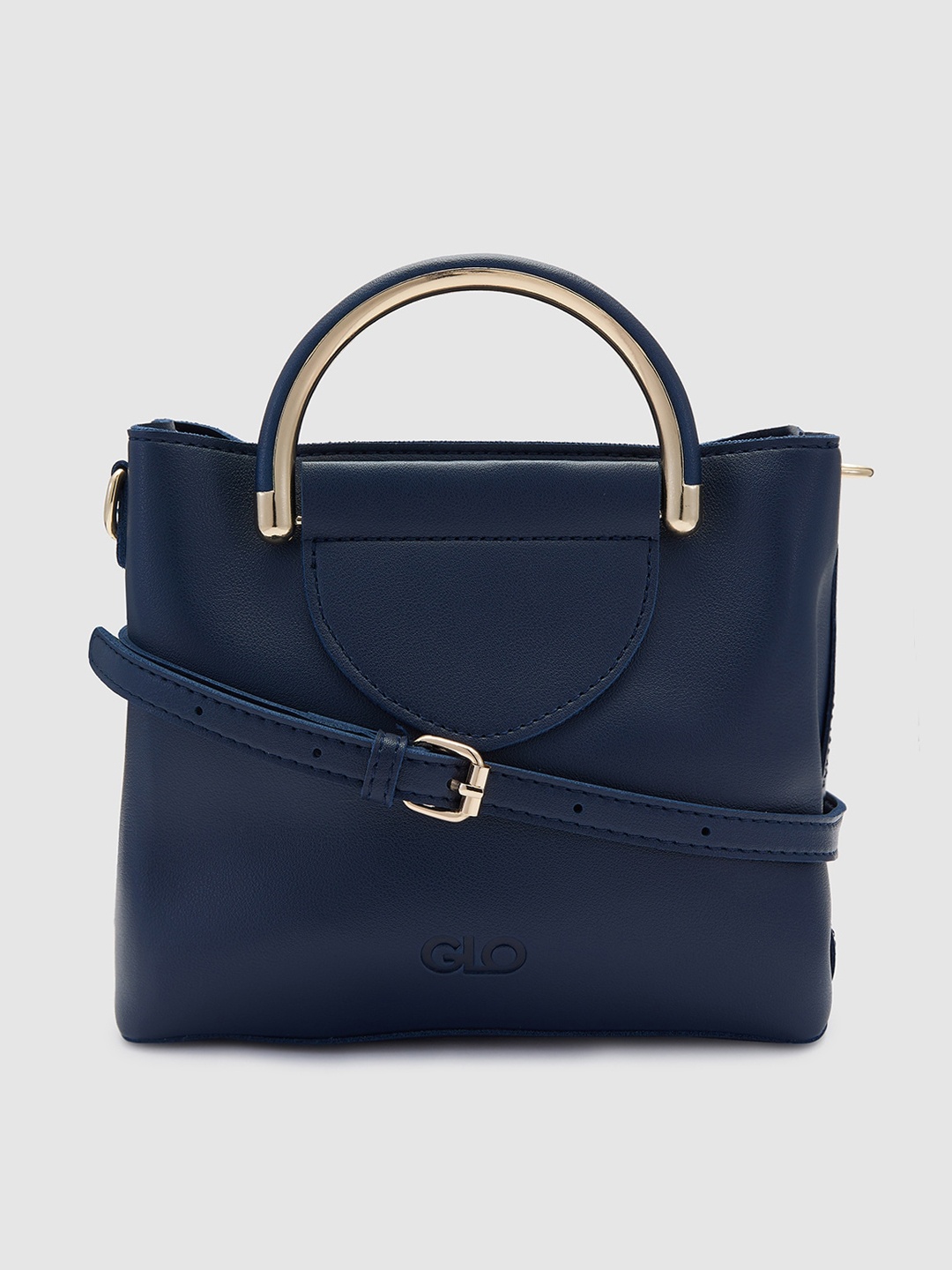 

Globus Navy Blue Structured Handheld Bag