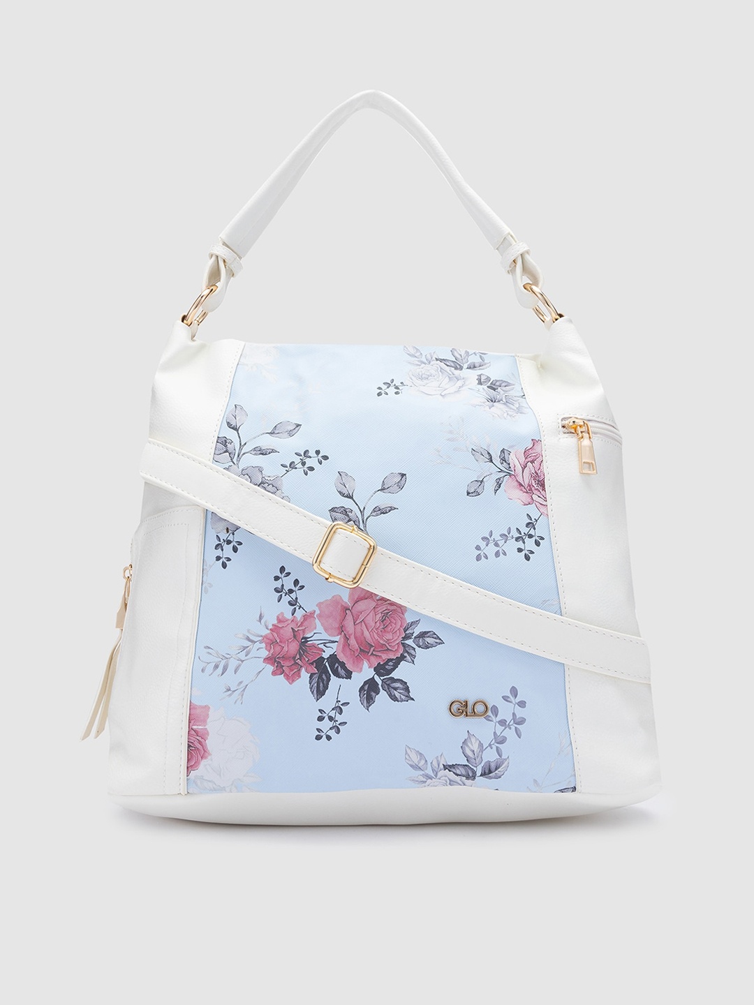 

Globus Blue & White Floral Printed Oversized Shopper Shoulder Bag