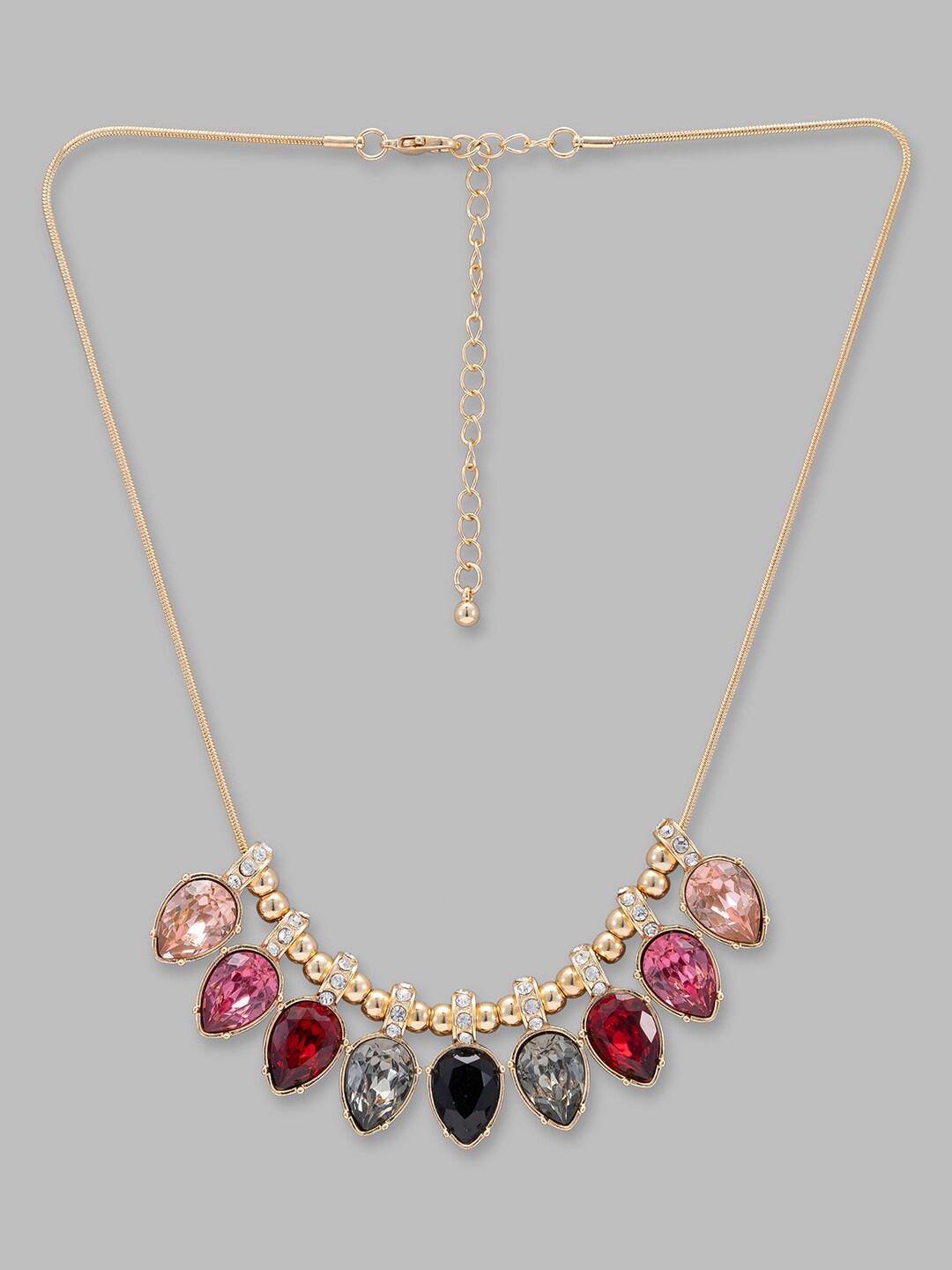 

Globus Gold-Plated Stone Studded Statment Necklace