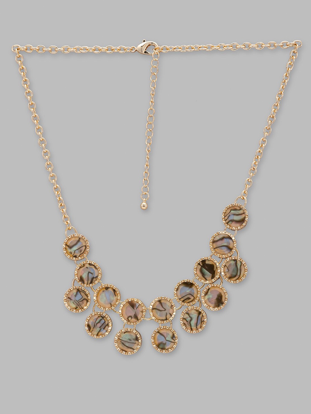 

Globus Gold-Plated Stone Studded Statment Necklace