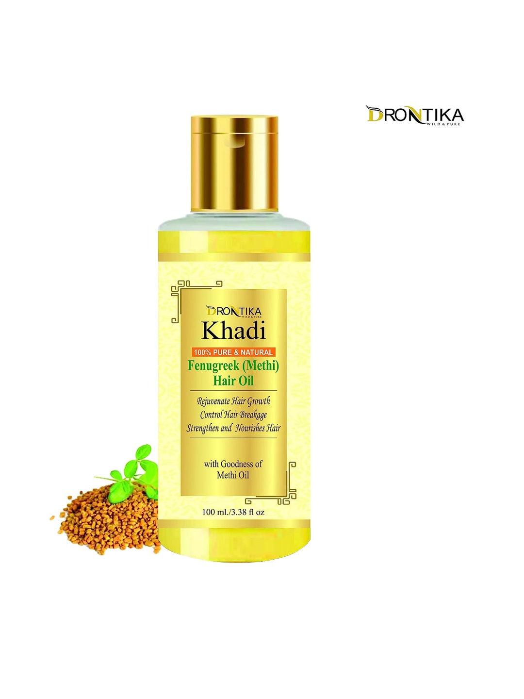 

DRONTIKA 100% Pure & Natural Fenugreek Hair Oil - 100 ml, Yellow