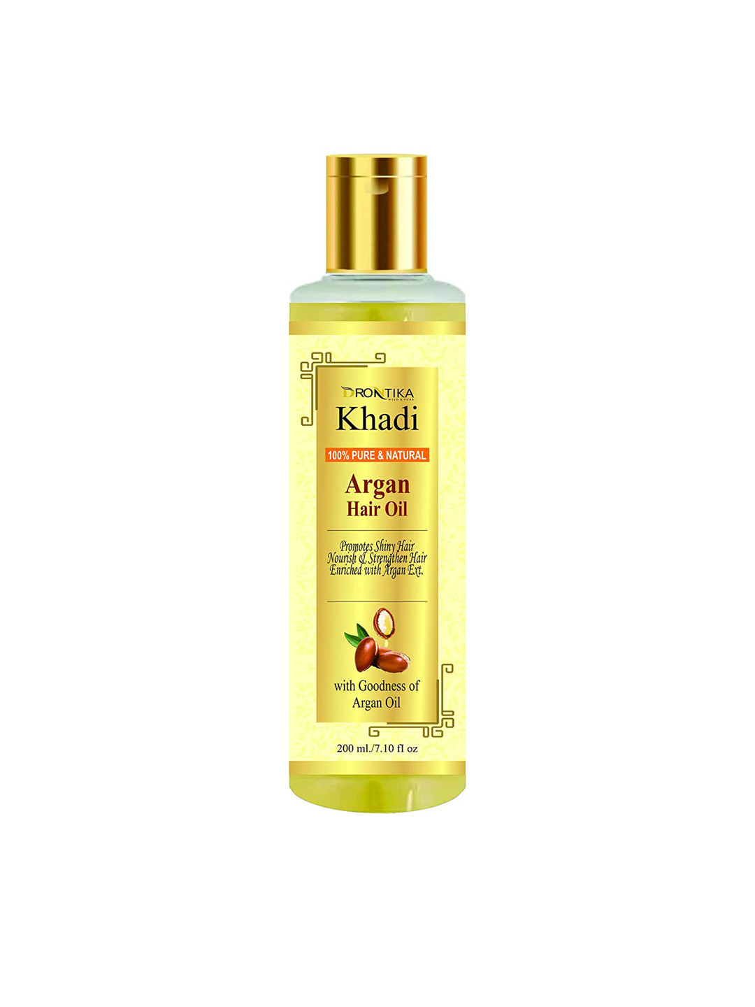 

DRONTIKA 100% Pure & Natural Argan Hair Oil - 200 ml, Yellow