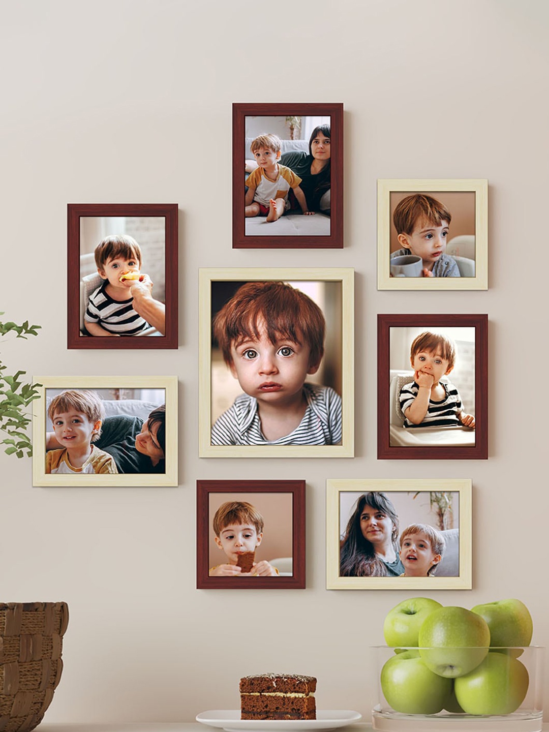

Art Street Brown 8-Pieces Wooden Wall Photo Frames
