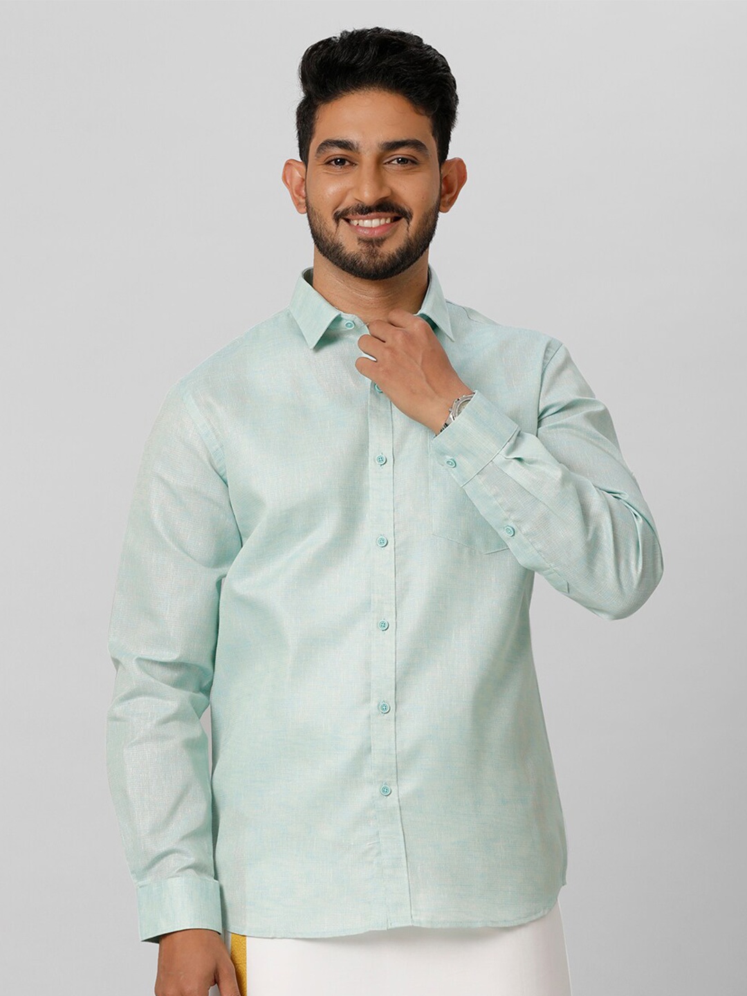 

Ramraj Regular Fit Casual Cotton Shirt, Blue