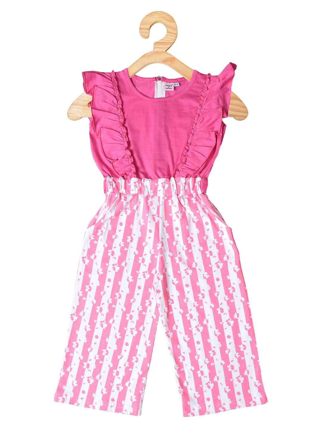 

POMY & JINNY Girls Printed Basic Jumpsuit, Pink
