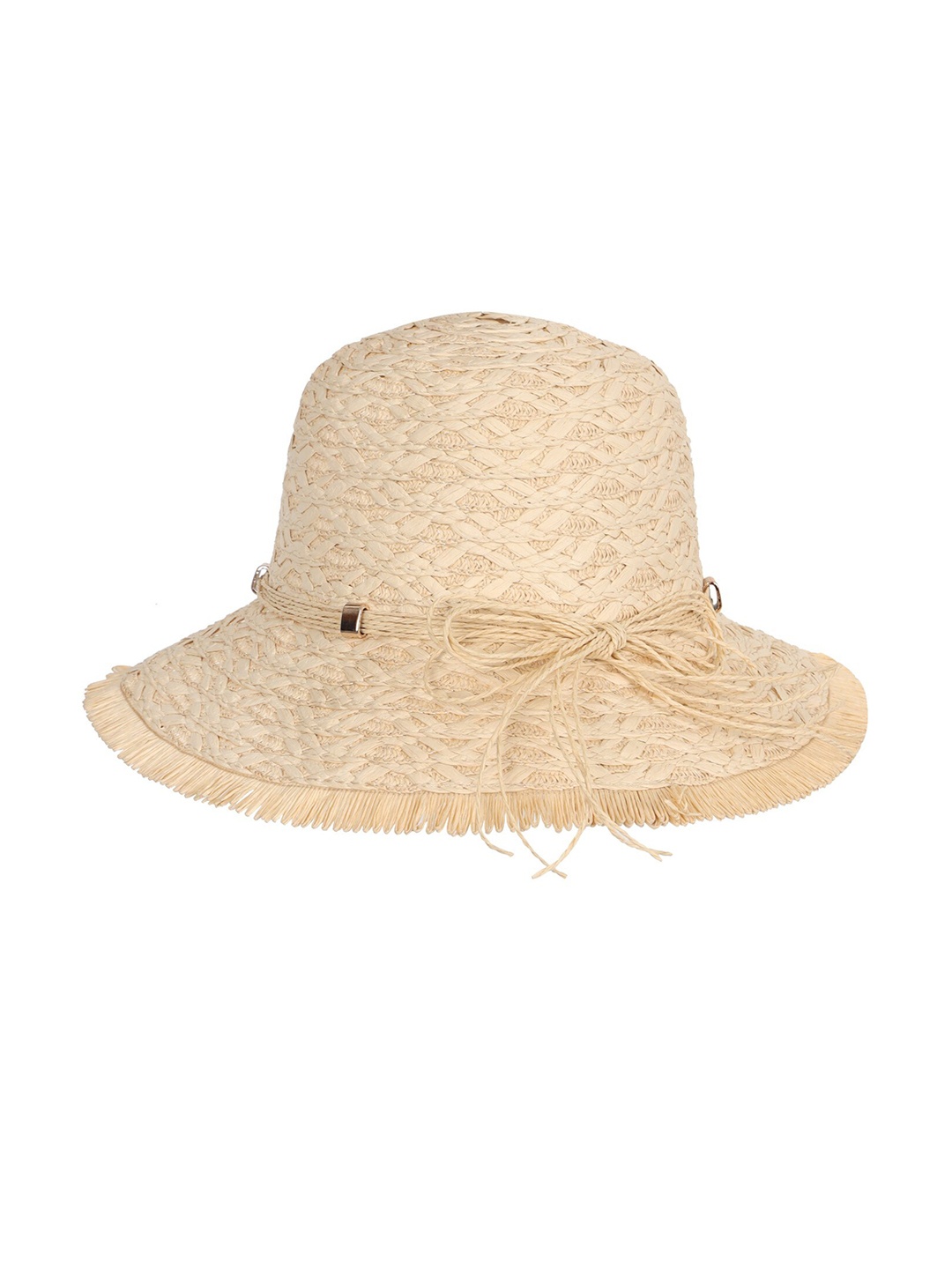 

FabSeasons Women Woven Design Straw Sun Hat, Beige