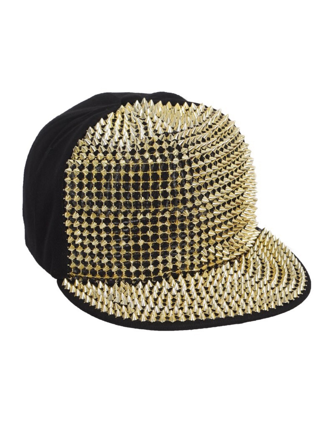 

FabSeasons Embellished Cotton Snapback Cap, Black