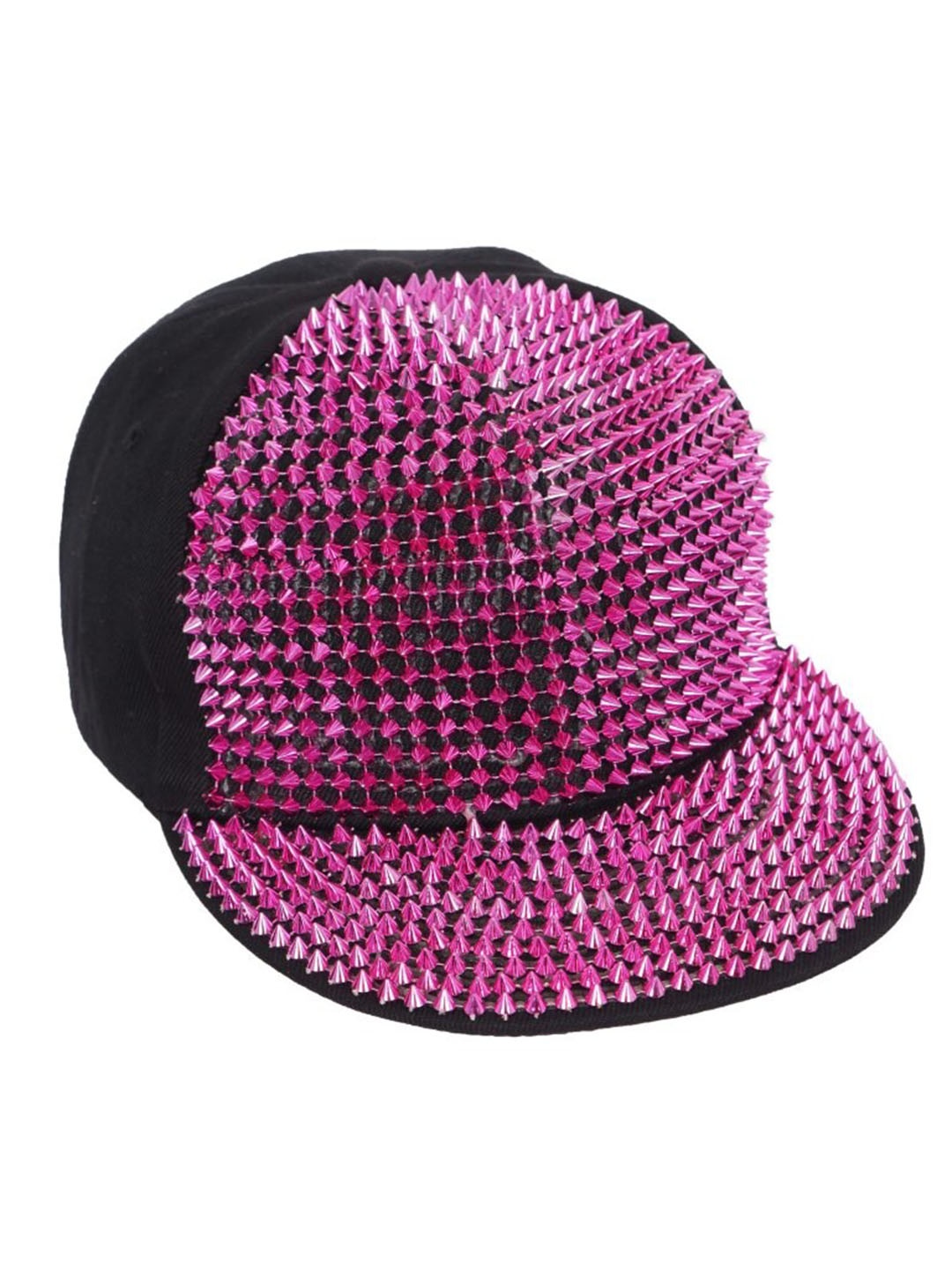 

FabSeasons Embellished Cotton Snapback Cap, Black