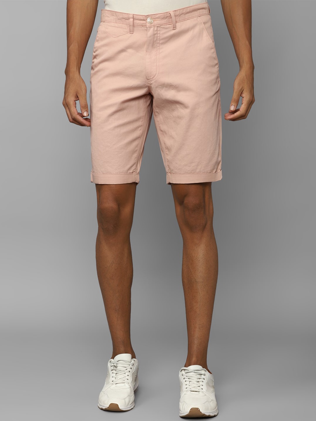 

Allen Solly Men Slim Fit Mid-Rise Pure Cotton Shorts, Pink
