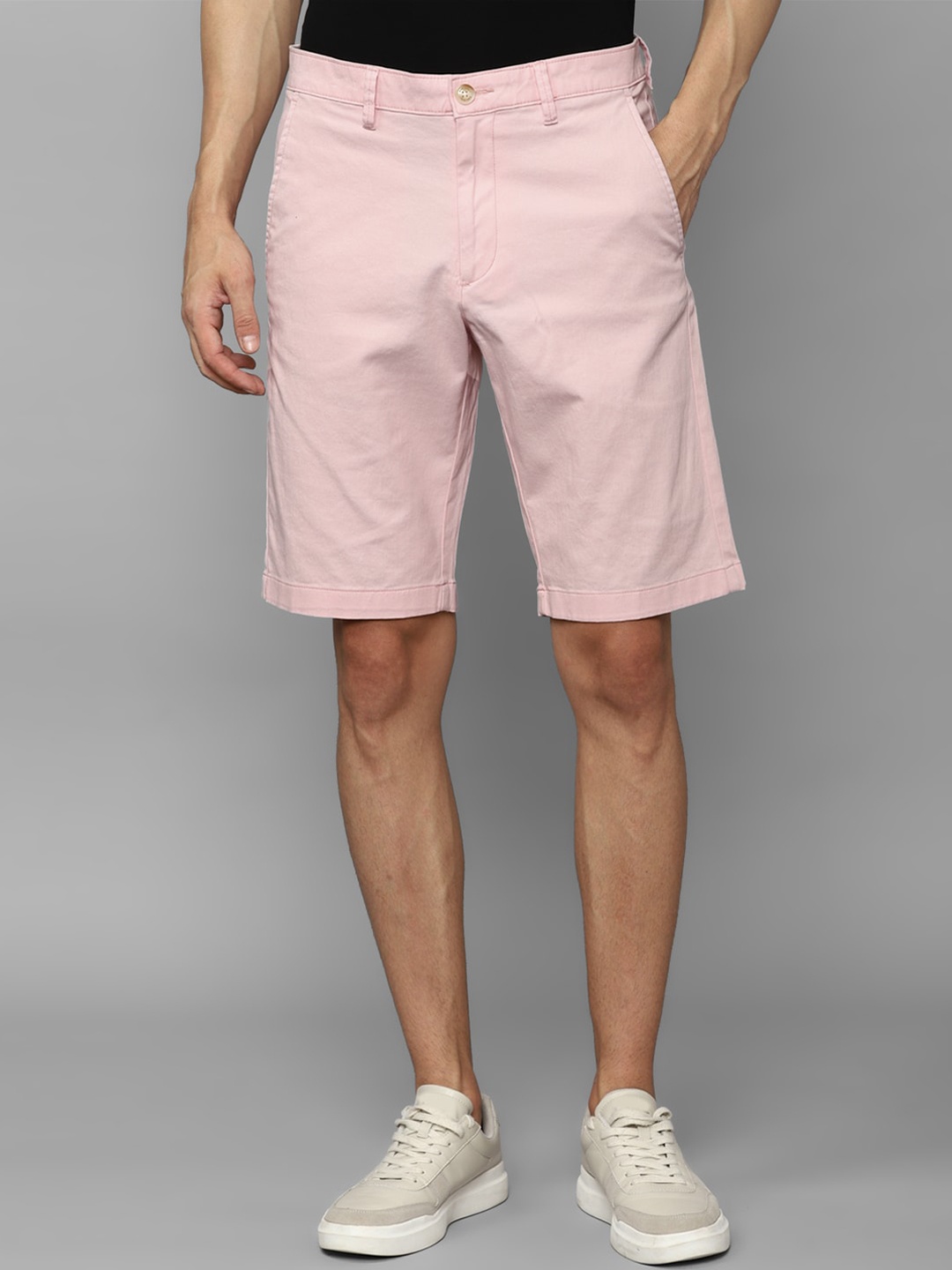 

Allen Solly Men Slim Fit Mid-Rise Chino Shorts, Pink