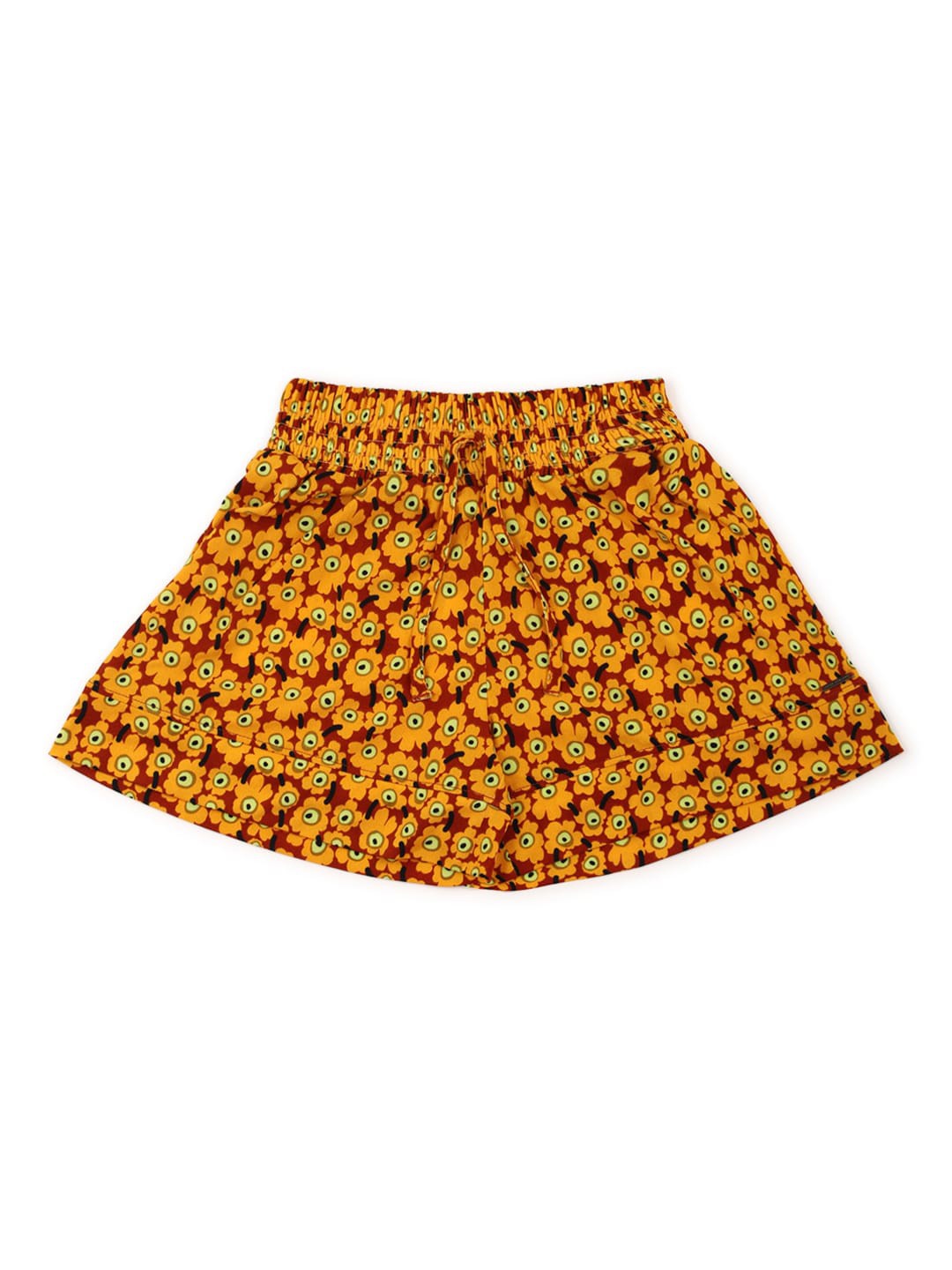 

Peter England Girls Floral Printed Mid-Rise Shorts, Orange