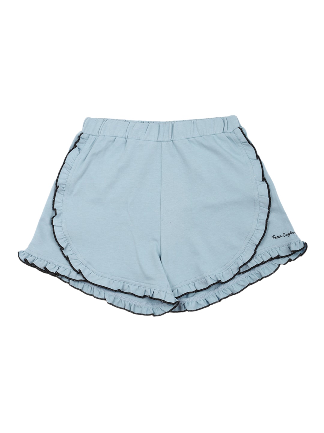 

Peter England Girls Mid Rise Shorts, Blue
