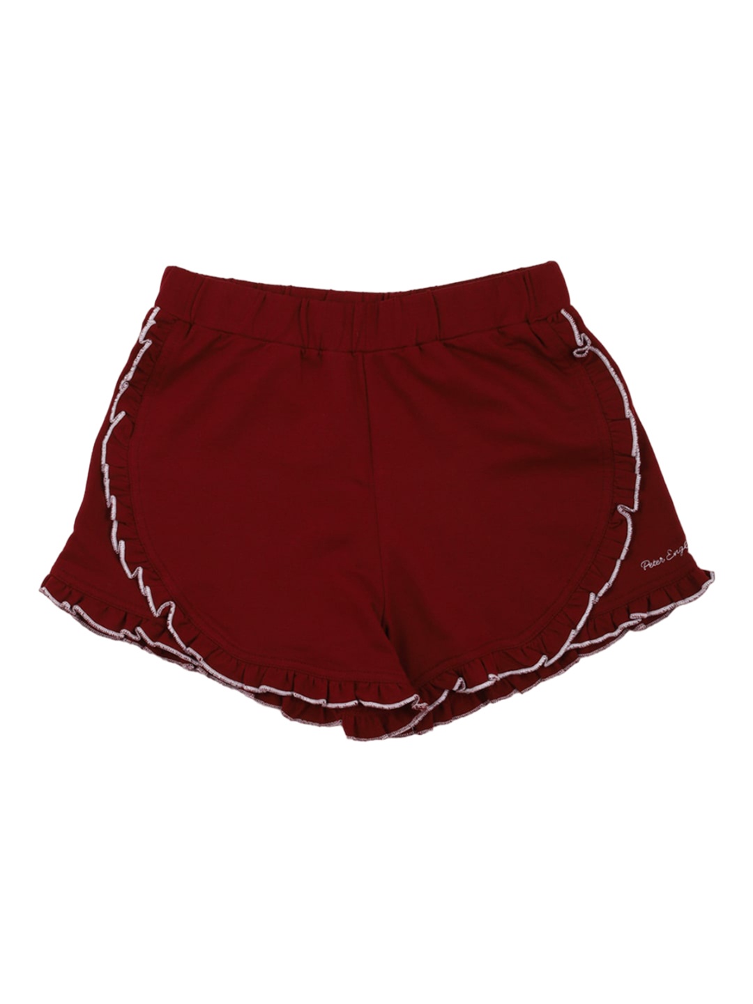 

Peter England Girls Mid Rise Shorts, Maroon