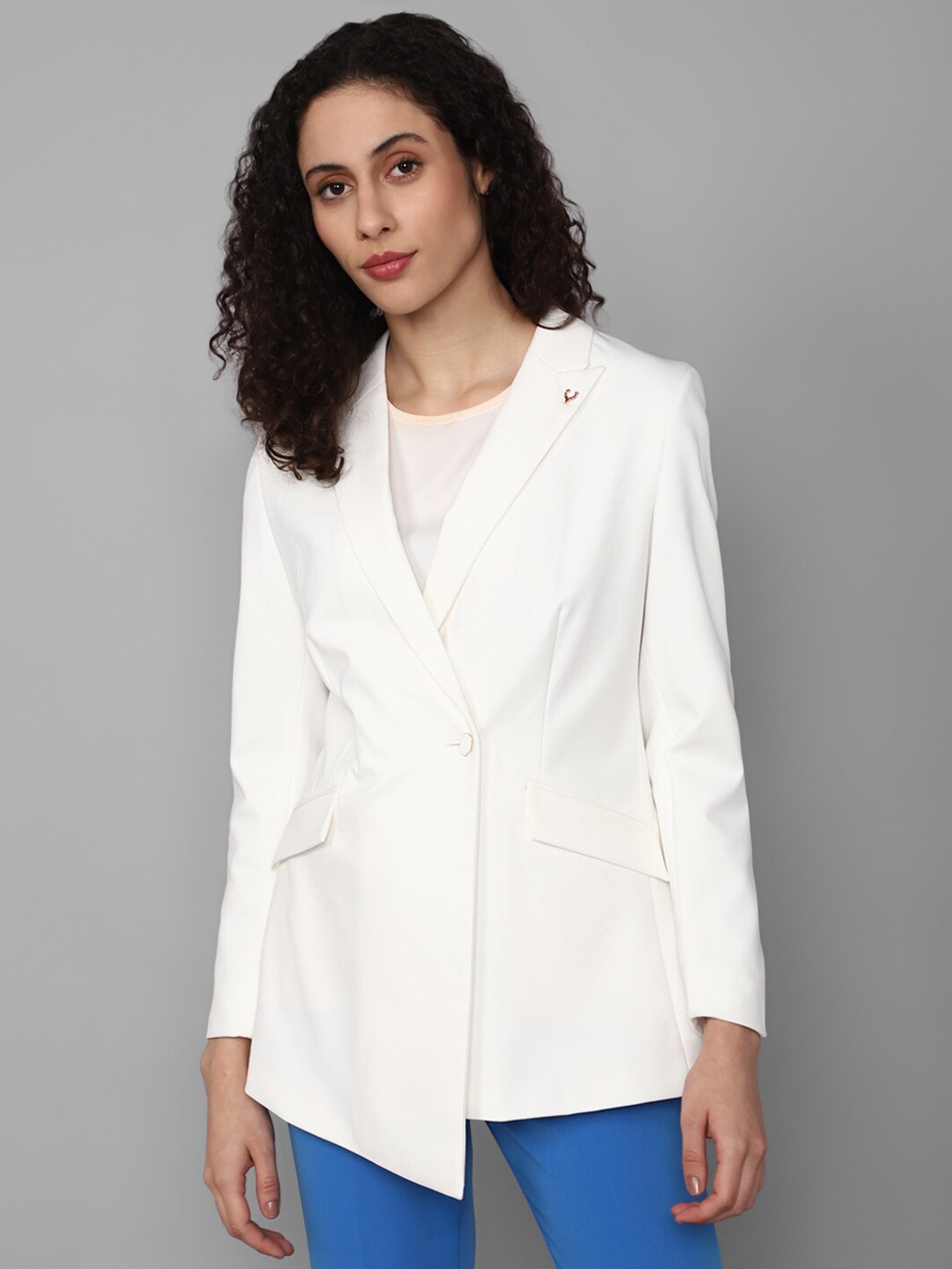 

Allen Solly Woman Single-Breasted Formal Blazer, White