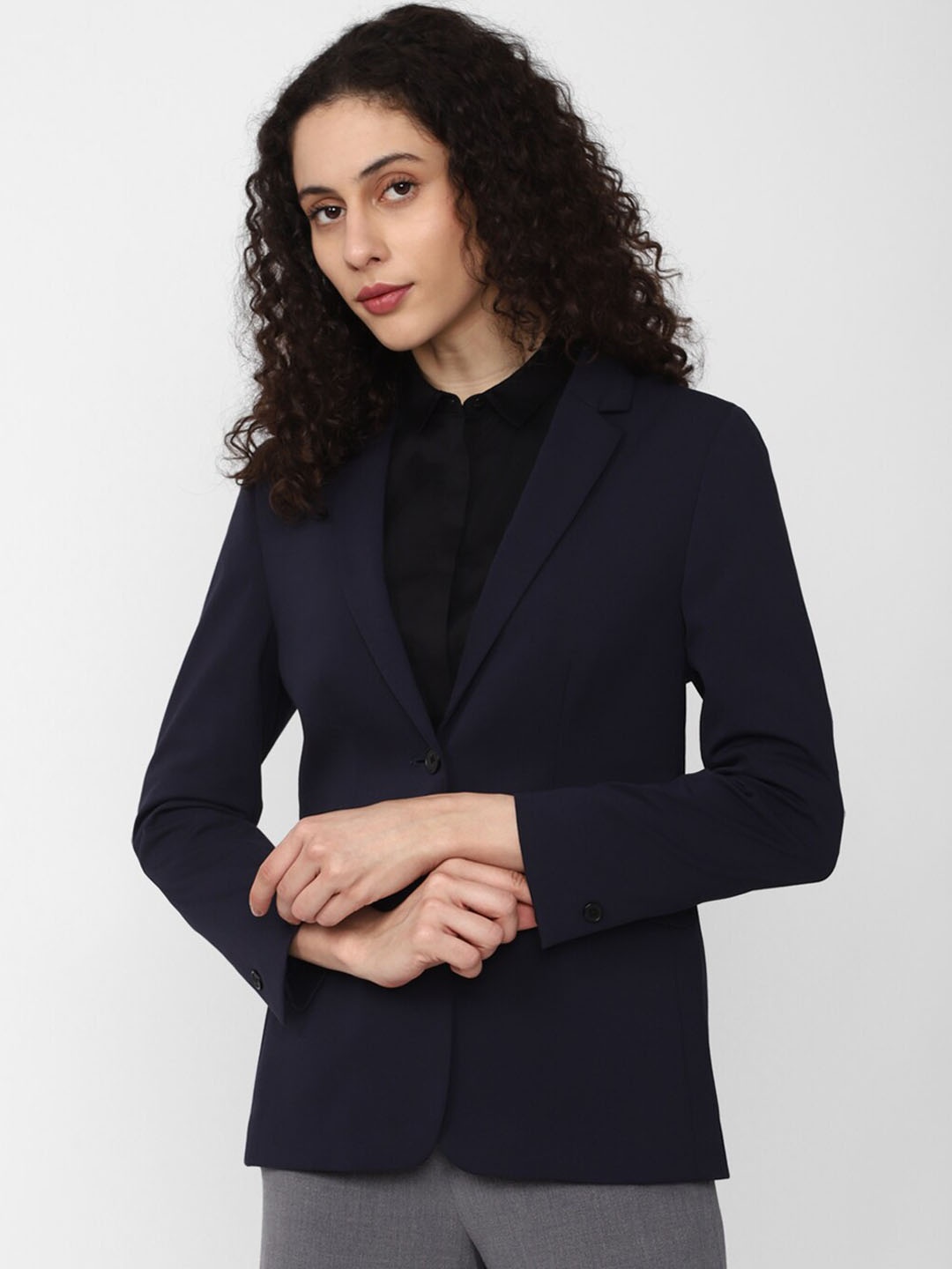 

Van Heusen Woman Single-Breasted Formal Blazer, Navy blue