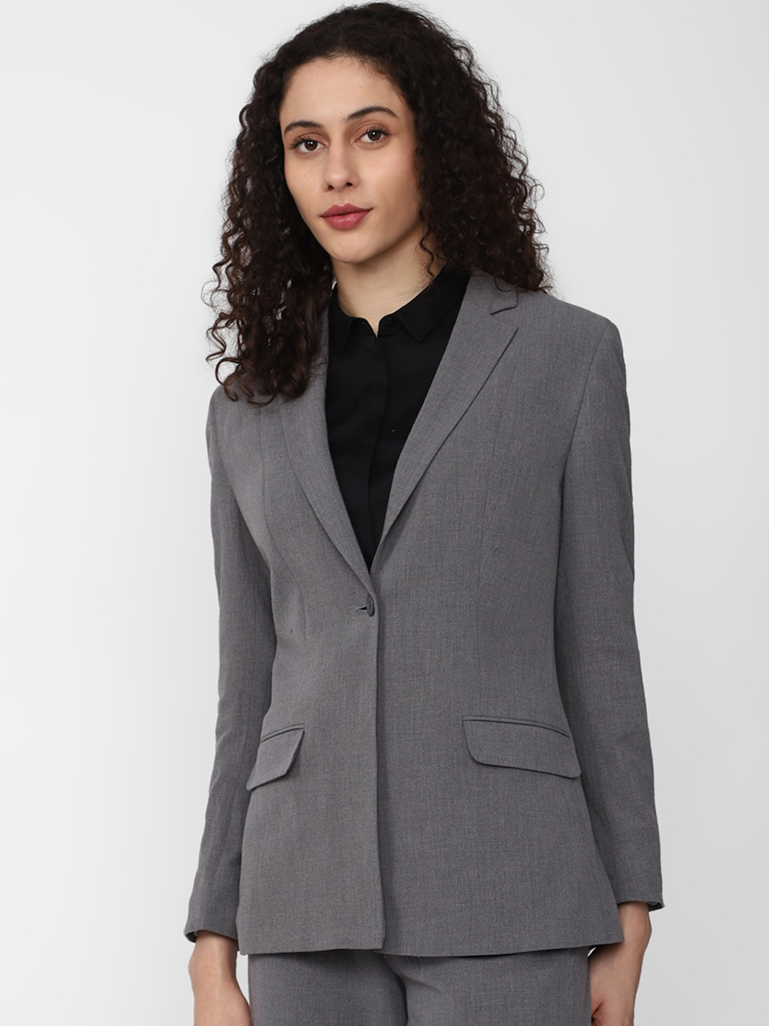 

Van Heusen Woman Single-Breasted Formal Blazer, Grey