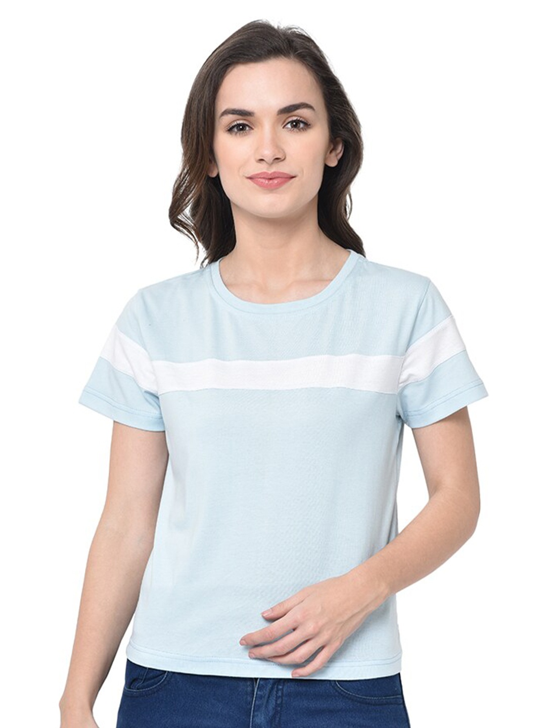 

GLITO Striped Relaxed Fit Cotton T-shirt, White