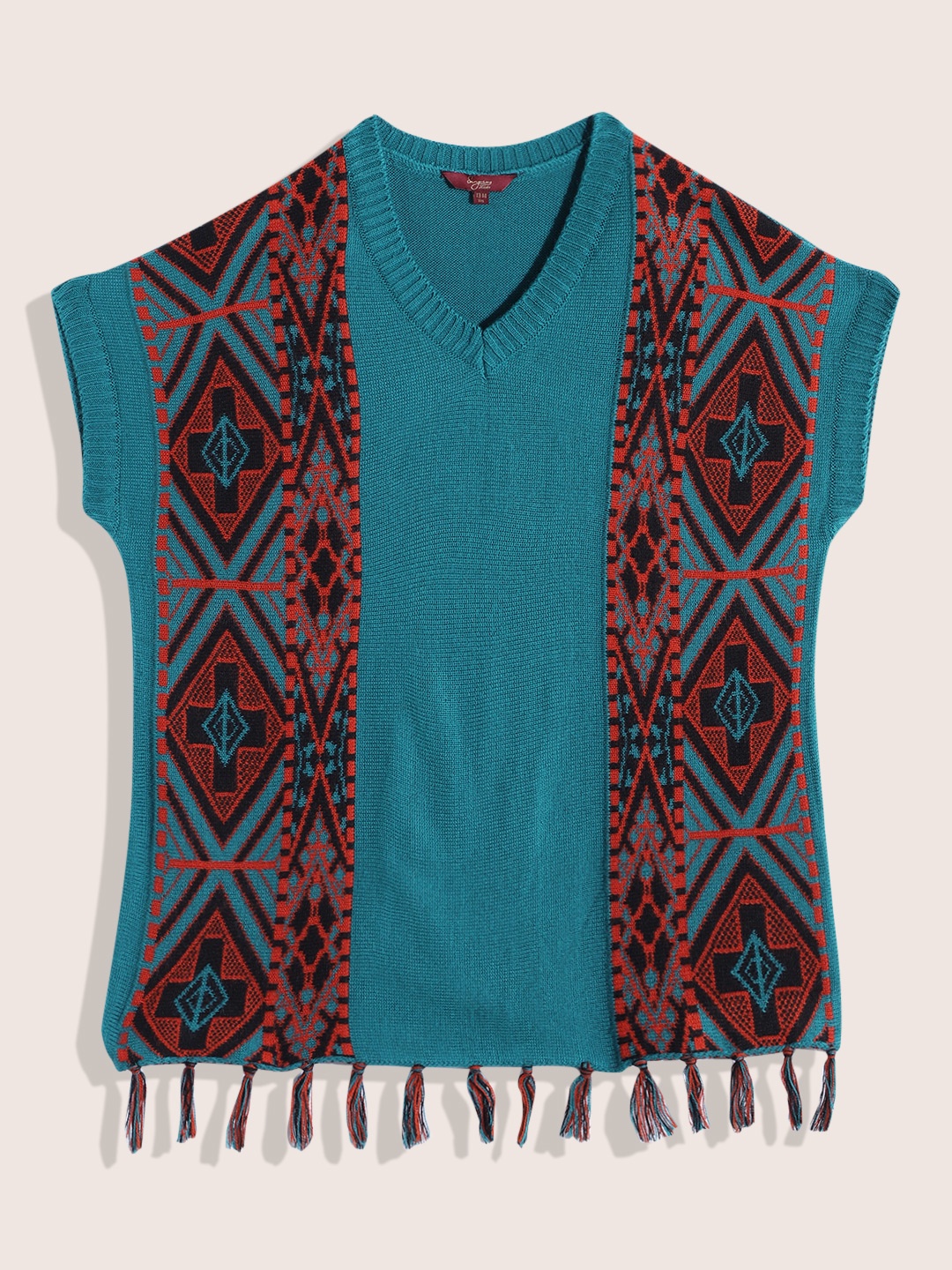 

Sangria Teen Girls Geometric Design Pullover, Teal