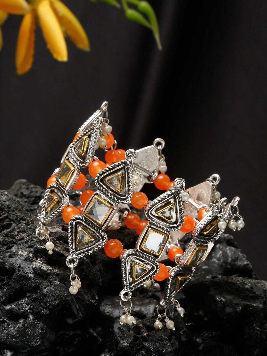 

YouBella Women Silver-Plated Cuff Bracelet