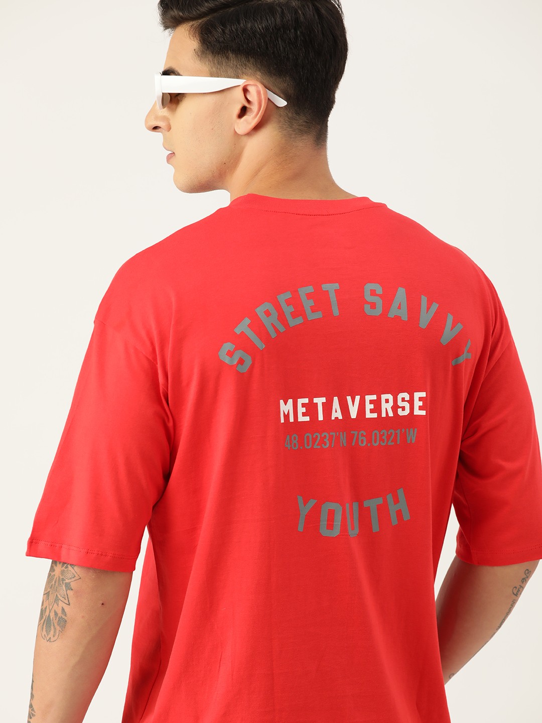 

Kook N Keech Typography Print Relaxed Cotton T-shirt, Red