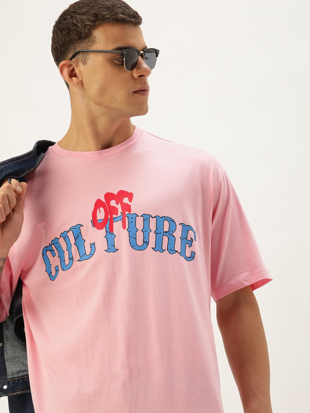 

Kook N Keech Typography Printed Oversized Pure Cotton T-shirt, Pink
