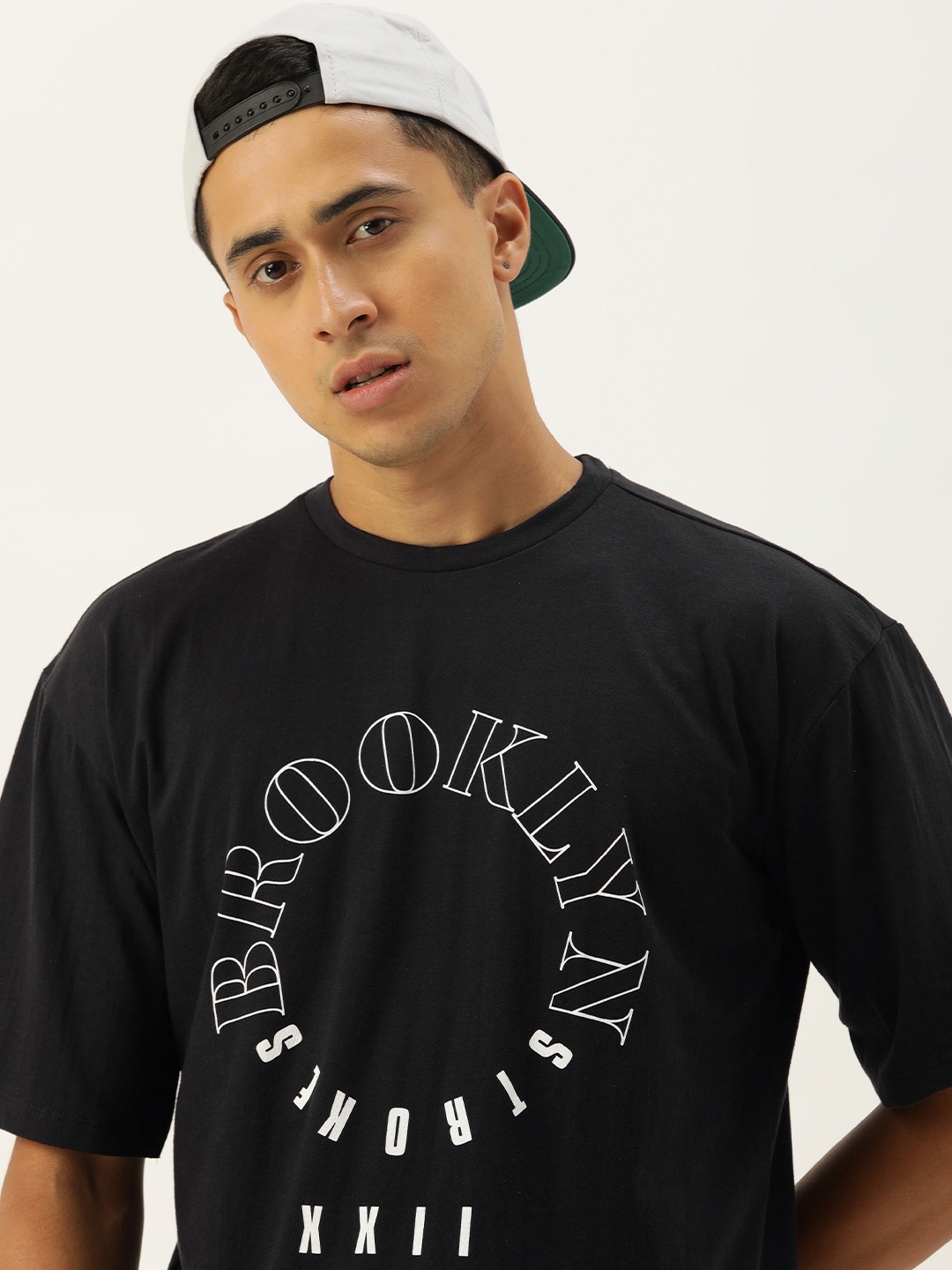 

Kook N Keech Typography Printed Pure Cotton Oversize T-shirt, Black