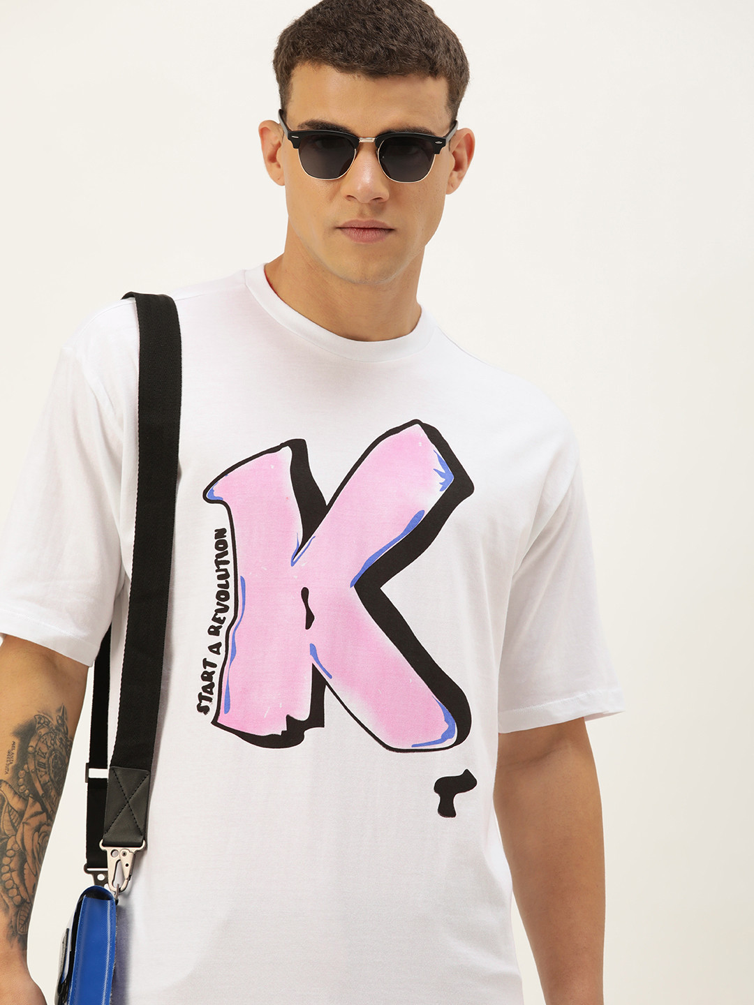 

Kook N Keech Printed Oversized Pure Cotton T-shirt, White