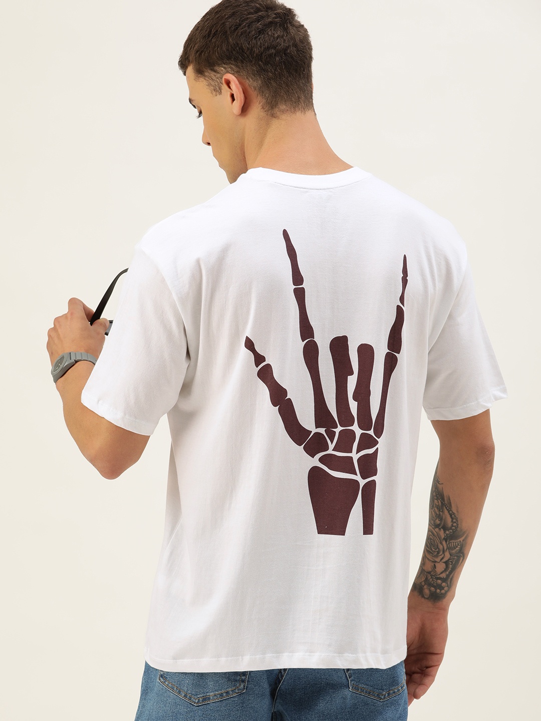 

Kook N Keech Printed Oversized Pure Cotton T-shirt, White