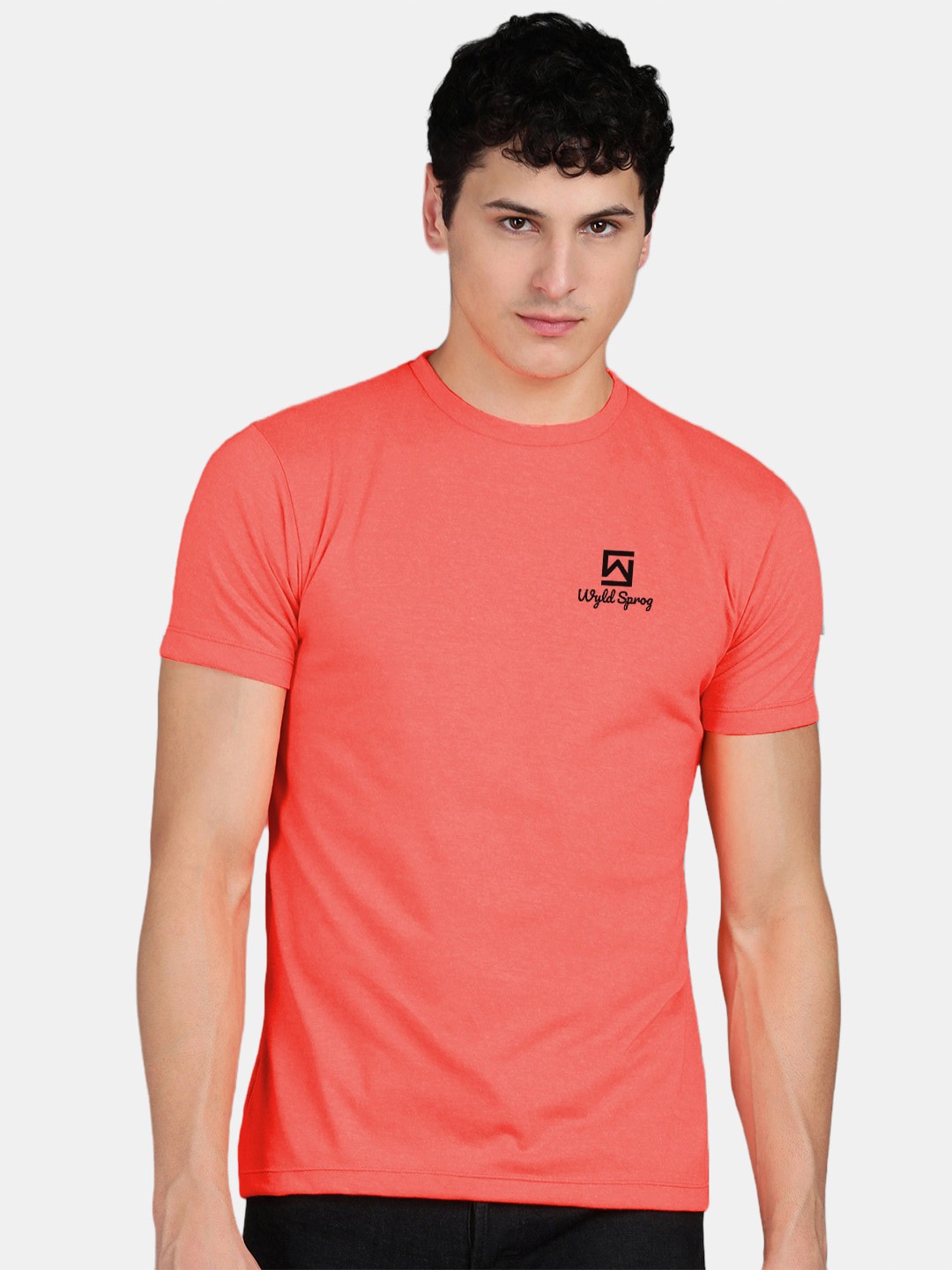 

Wyld Sprog Pure Cotton Knitted T-shirt, Orange