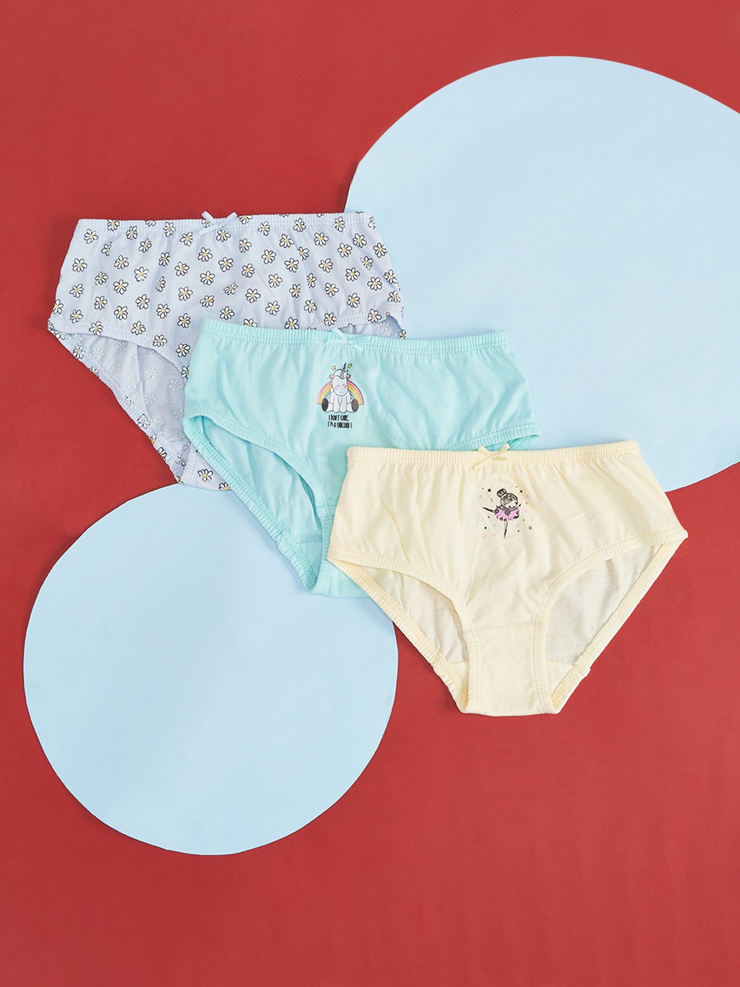 

Pantaloons Junior Boys Pack Of 3 Printed Cotton Basic Briefs 8905807107575, Blue