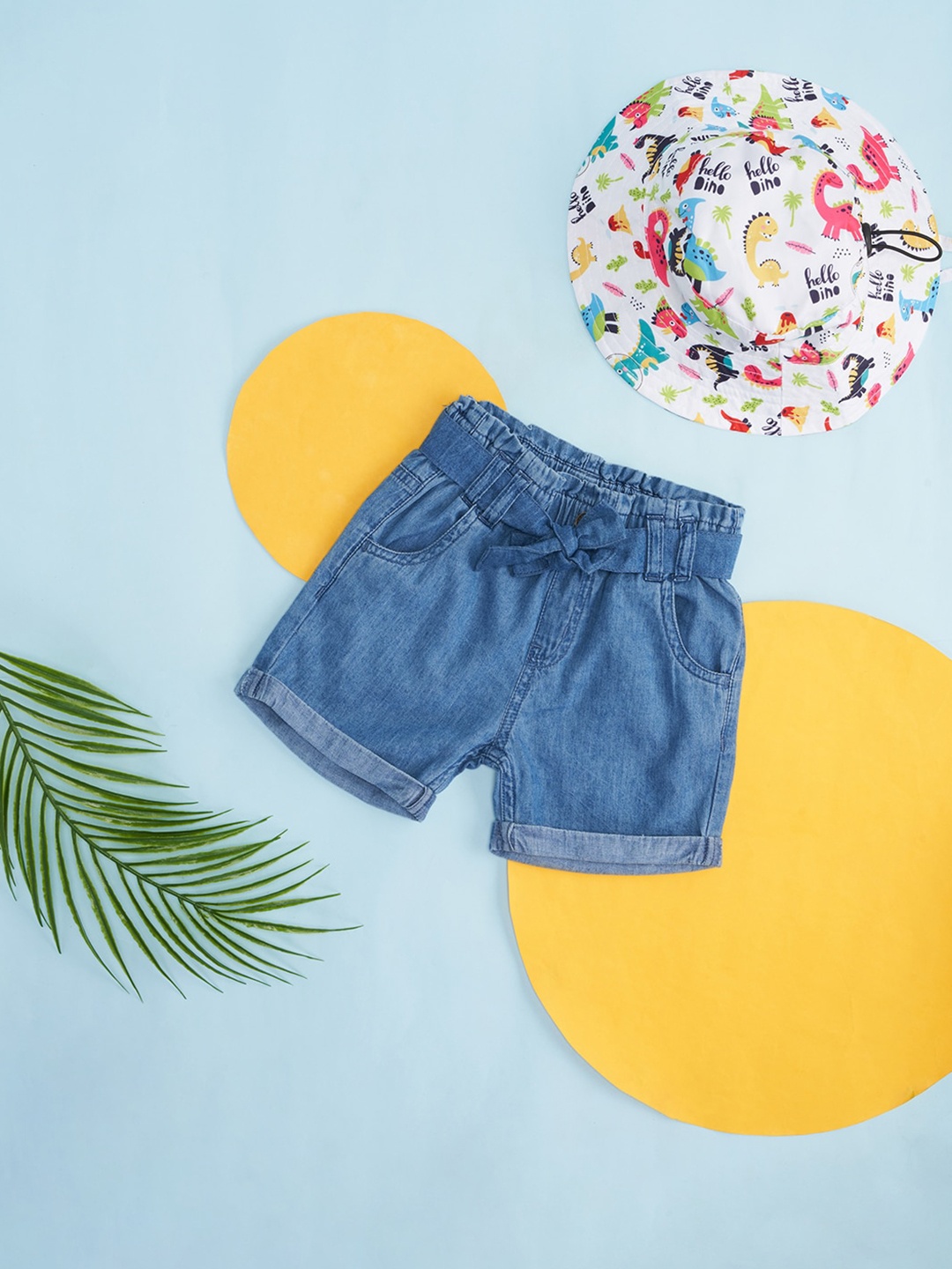 

Pantaloons Baby Infants Girls Mid-Rise Cotton Shorts, Blue