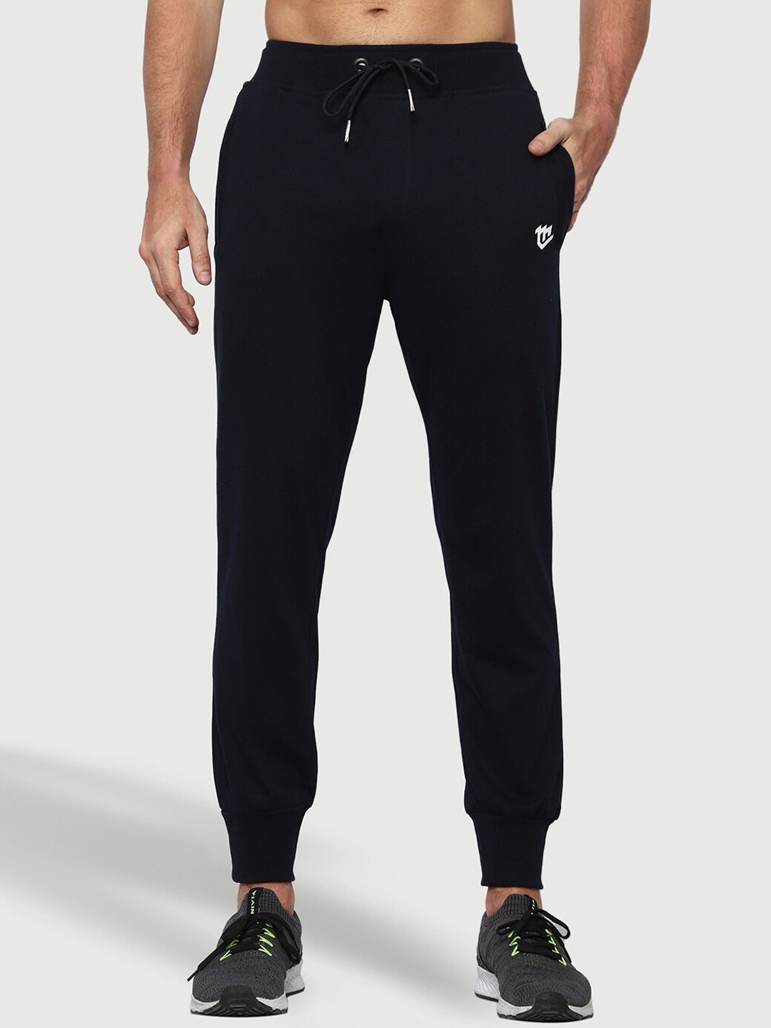 

Mark Leute Men Mid-Rise Casual Joggers, Navy blue