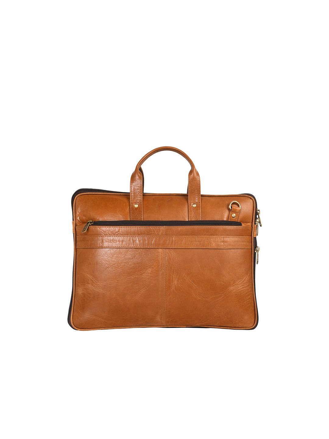 

ARDAN Unisex Brown Leather Laptop Bag