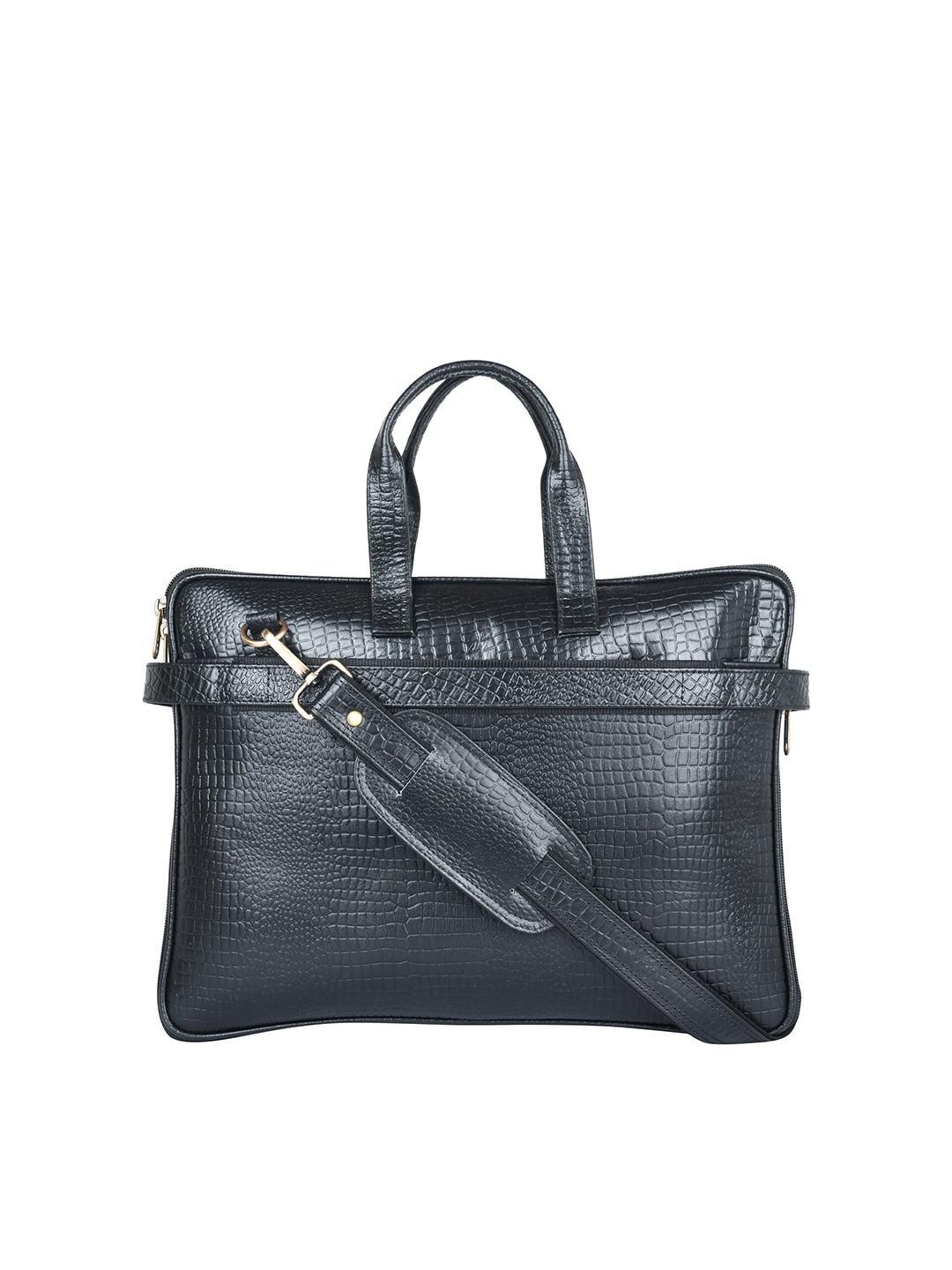 

ARDAN Water Resistant Textured Leather Laptop Bag, Black