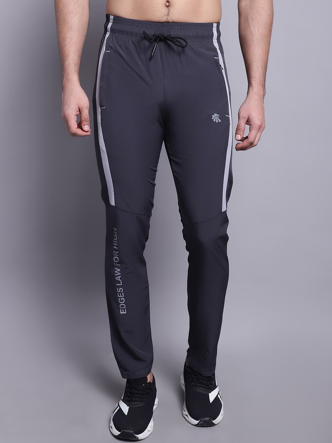 

Gallus Men Mid-Rise Slim Fit Dry-Fit Sports Track Pants, Grey