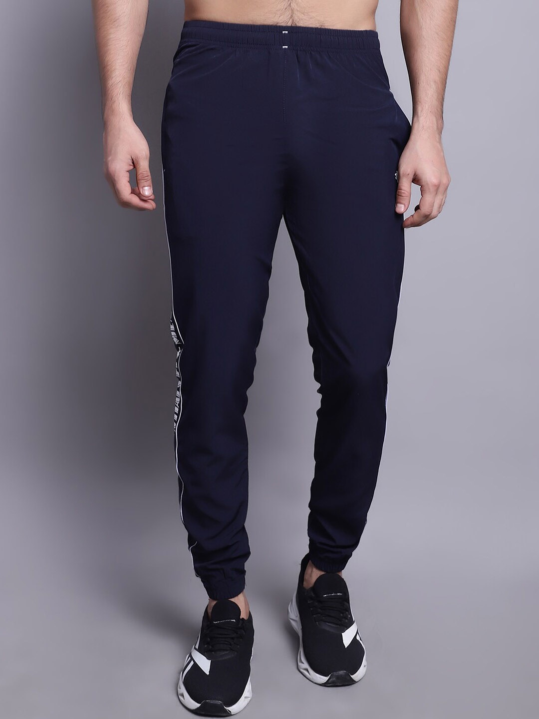 

Gallus Men Mid-Rise Slim Fit Dry-Fit Sports Joggers, Navy blue