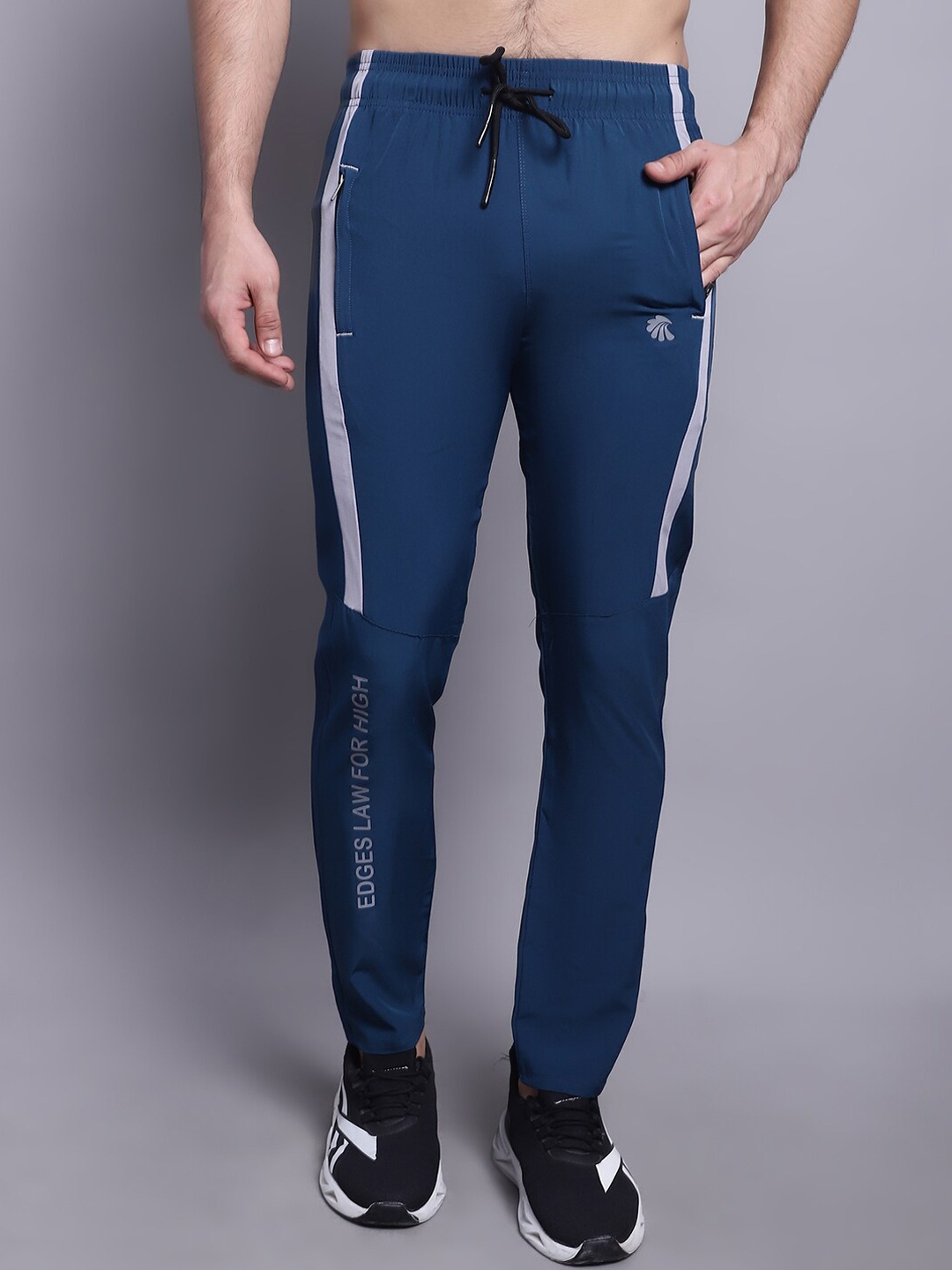 

Gallus Men Mid-Rise Slim Fit Dry-Fit Sports Track Pants, Blue