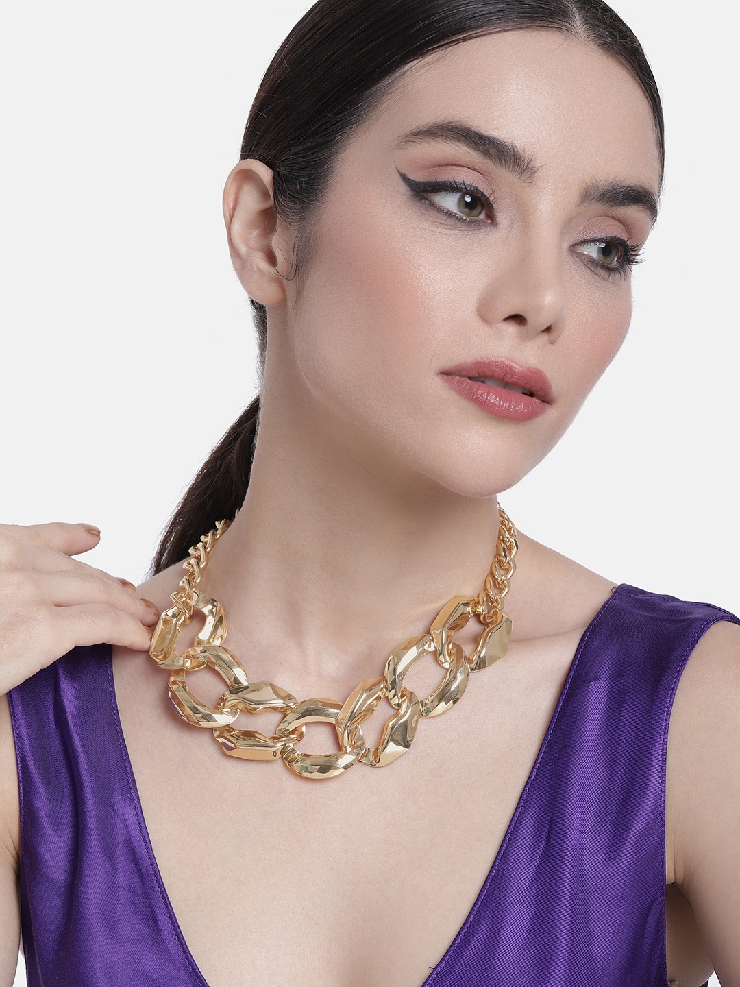 

FOREVER 21 Women Statement Necklace, Gold