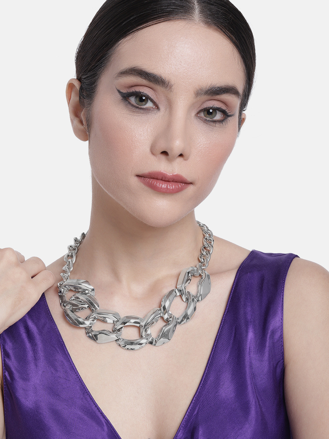 

FOREVER 21 Women Statement Necklace, Silver