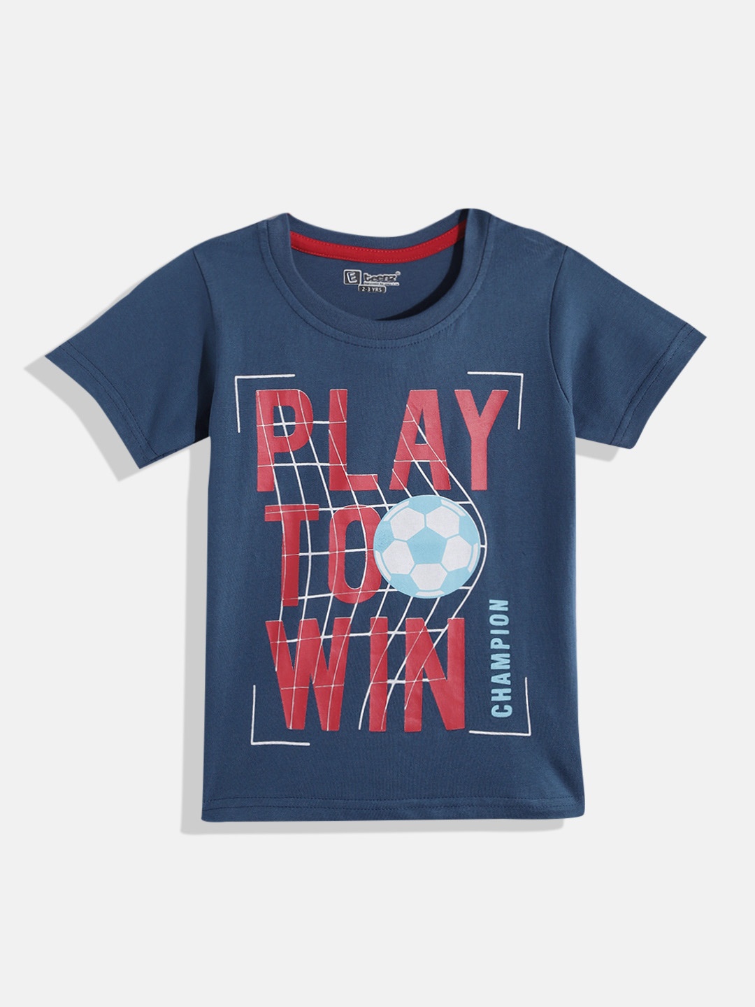 

Eteenz Boys Premium Cotton Typography Printed T-shirt, Blue