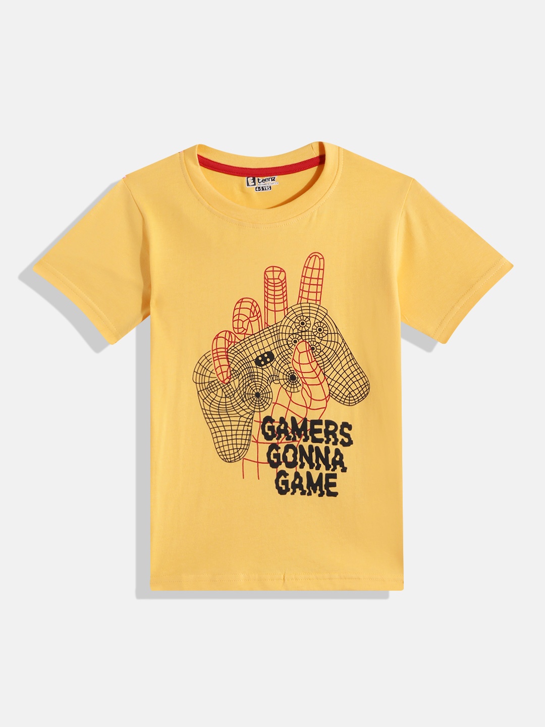 

Eteenz Boys Graphic Printed T-shirt, Yellow